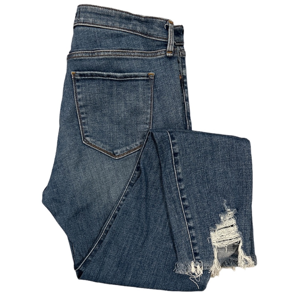 ABERCROMBIE & FITCH Mid-Rise Distressed Ankle Super Skinny Ankle Jean SIZE 12L